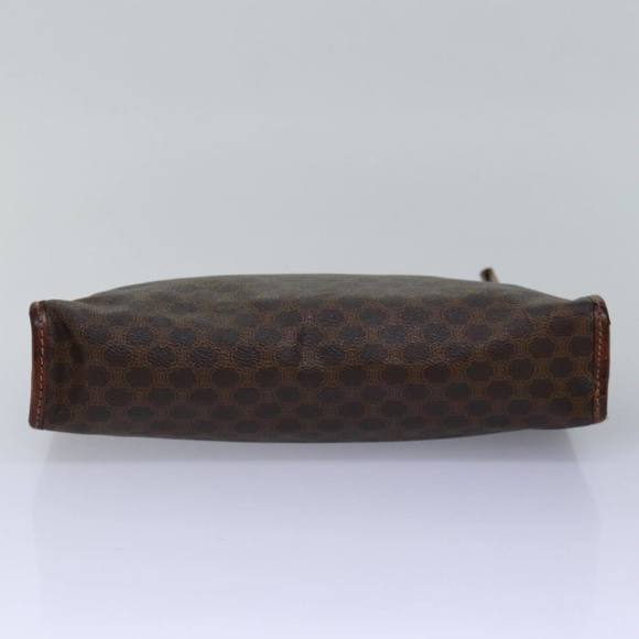 CELINE Macadam Canvas Clutch Bag PVC Brown Auth bs14884 - Picture 6 of 16